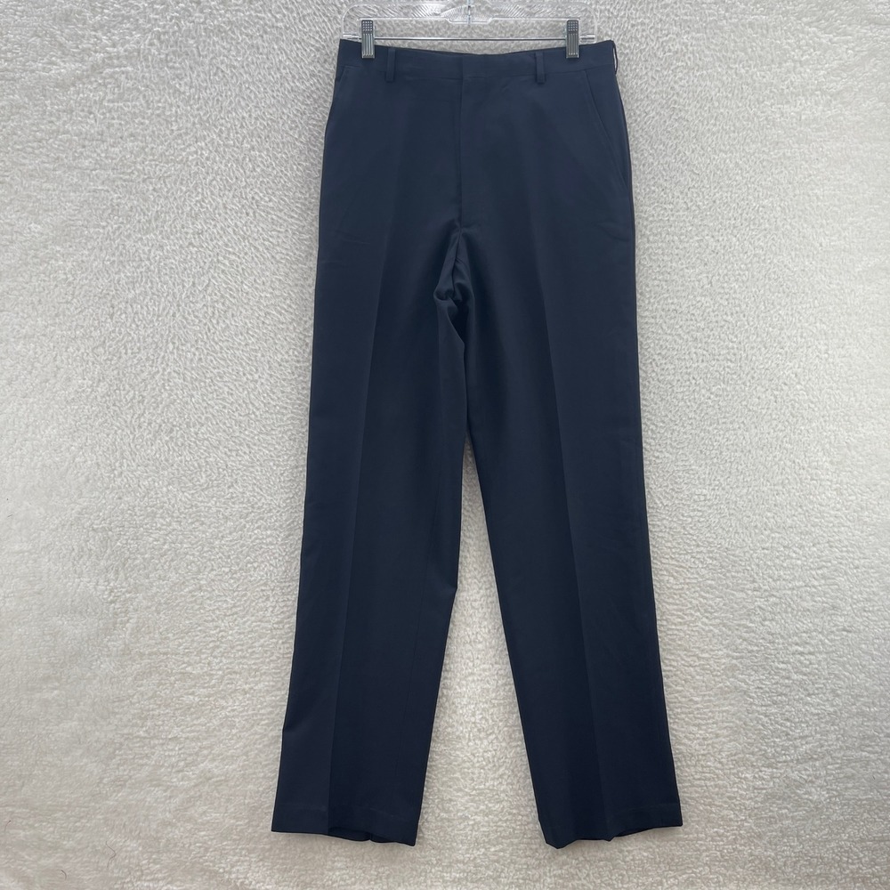 Vintage Christian Dior Monsieur Dress Pants Mens 30x34 Wool Blue Office Designer